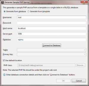 figure_5 Figure 5: Generate a sample PHP class