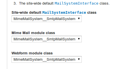 Mail System settings for Webform Module