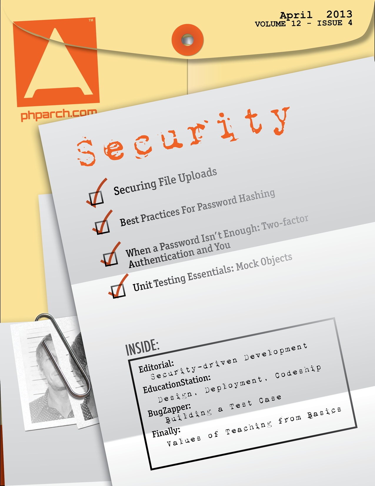 php|architect April 2013 Cover image - Security