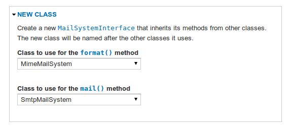 Generating our mail handling class