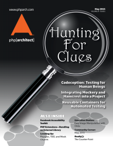 May 2015 Cover - Hunting for Clues