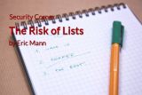 Security Corner: The Risk of Lists