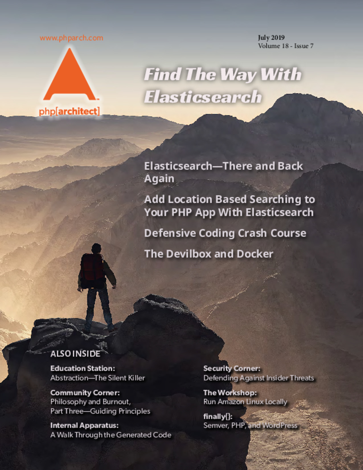 July 2019 cover - Find the Way With Elasticsearch